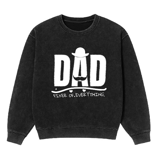 ANGKAER Girl Dad Mineral Wash Sweatshirts Men Fathers Day Birthday