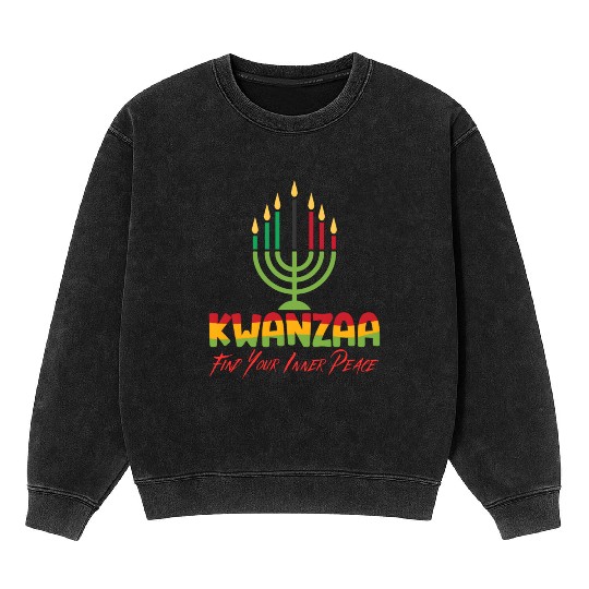 Celebrate Kwanzaa, Embrace your Inner Peace Mineral Wash Sweatshirts