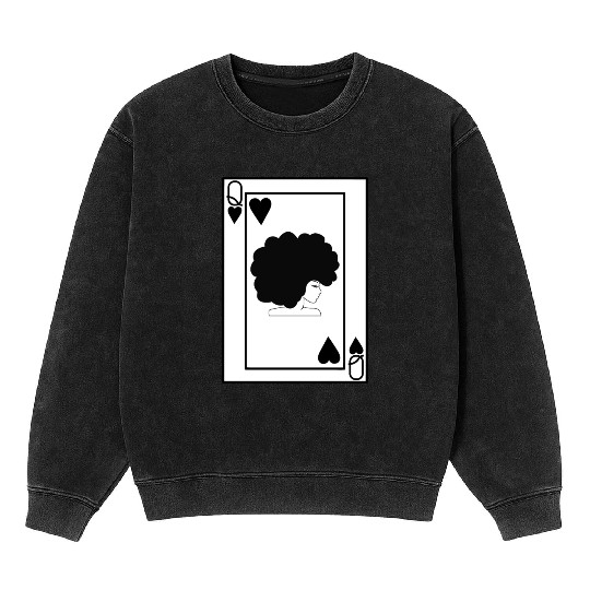 Black Queen Mineral Wash Sweatshirts