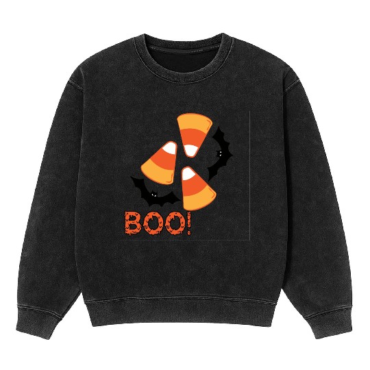 Candy Corn Design Mineral Wash Sweatshirts