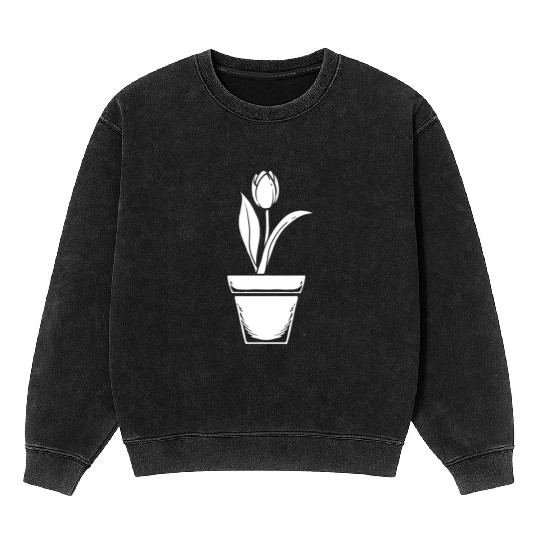 Tulip Gardening Floral Mineral Wash Sweatshirts