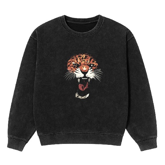 Angry Jaguar Zoologist Gift Mineral Wash Sweatshirts