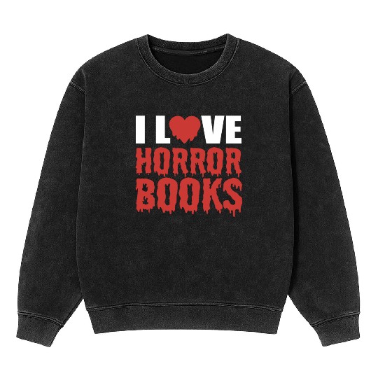 Horror Book Lover Ghost Hunter Mineral Wash Sweatshirts