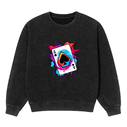 Ace Of Spades Mineral Wash Sweatshirts