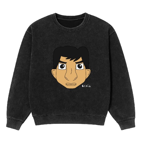 Sahib character face Mineral Wash Sweatshirts