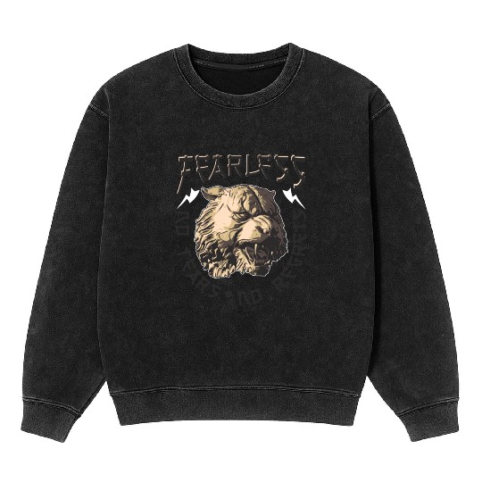 Fearless Tears No Regrfts Mineral Wash Sweatshirts