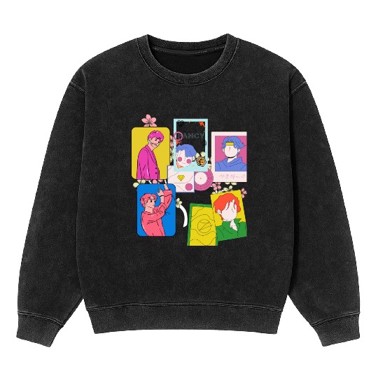 Army KPop Fancy and Love Fans Mineral Wash Sweatshirts