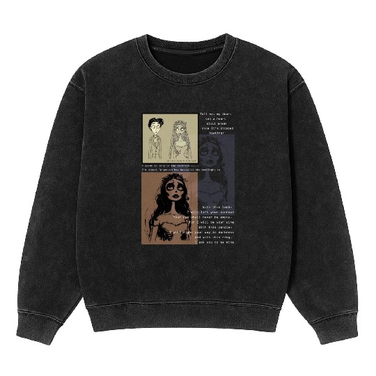 corpse bride Mineral Wash Sweatshirts