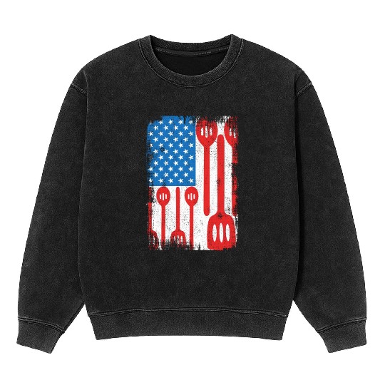 US Patriotic Cook Mineral Wash Sweatshirts