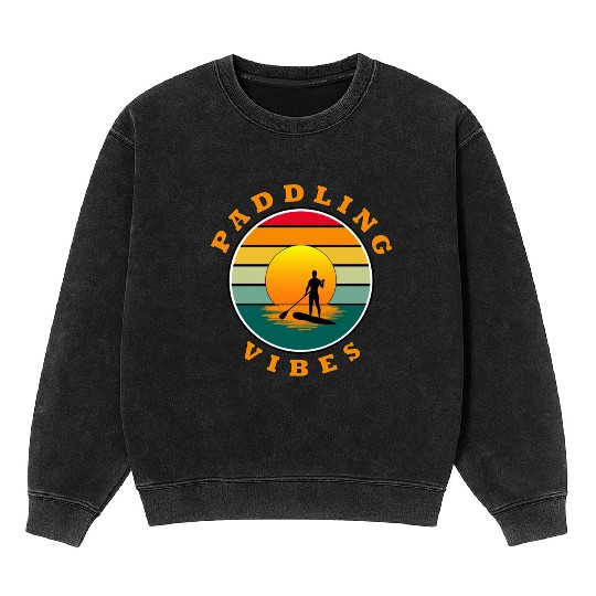 Paddling Vibes – Sun retro - Paddle Boarder Mineral Wash Sweatshirts