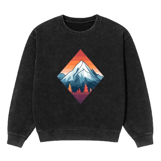 Mountains in Autumn Mineral Wash Sweatshirts