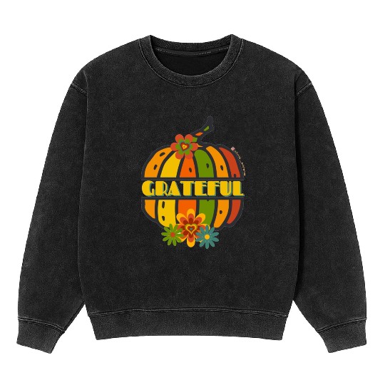 Grateful Pumpkin Mineral Wash Sweatshirts