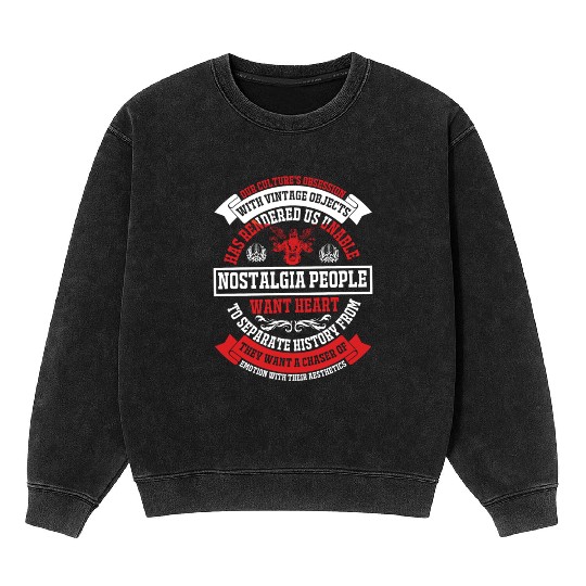 Nostalgia People Wants Hearts Mineral Wash Sweatshirts