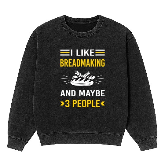 3 People Breadmaking Bread Making Mineral Wash Sweatshirts