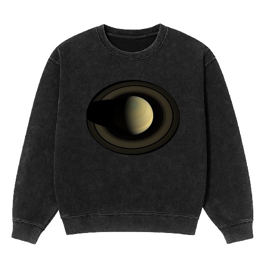 Saturn The Jewel of the Solar System Mineral Wash Sweatshirts