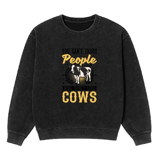 Cow Farmer Rancher Cows Mineral Wash Sweatshirts