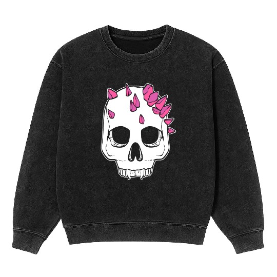 Crystal Vampire Halloween Fan Gift Mineral Wash Sweatshirts