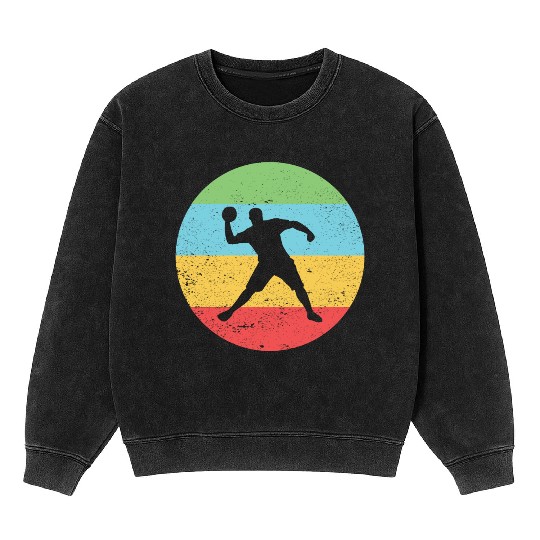 Dodgeball Vintage Retro Dodgeball Player Mineral Wash Sweatshirts