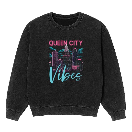 Charlotte North Carolina USA America United States Mineral Wash Sweatshirts