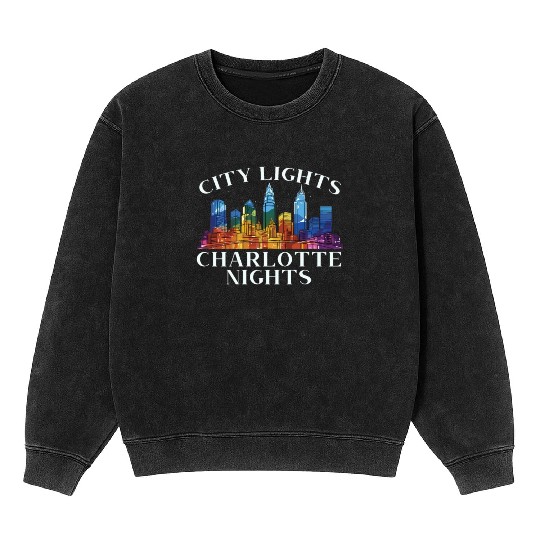Charlotte North Carolina USA America United States Mineral Wash Sweatshirts