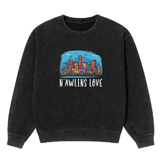 New Orleans Louisiana USA America United States Mineral Wash Sweatshirts