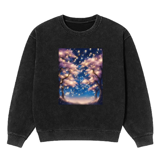 Cherry Blossom Tree Party Mineral Wash Sweatshirts
