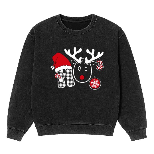 ugly christmas ho ho ho sweater Mineral Wash Sweatshirts