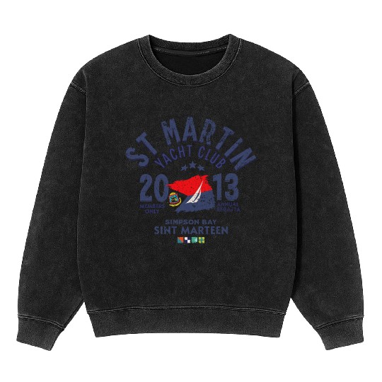 St Martin Yacht club blc Copy Mineral Wash Sweatshirts