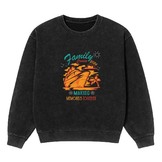 Family Cruise 2024 Making Memories Together Squad Mineral Wash Sweatshirts