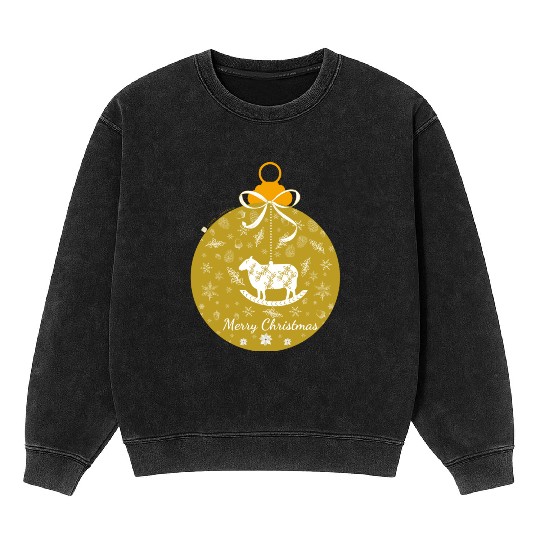 Golden Lamb Christmas Ornament Mineral Wash Sweatshirts