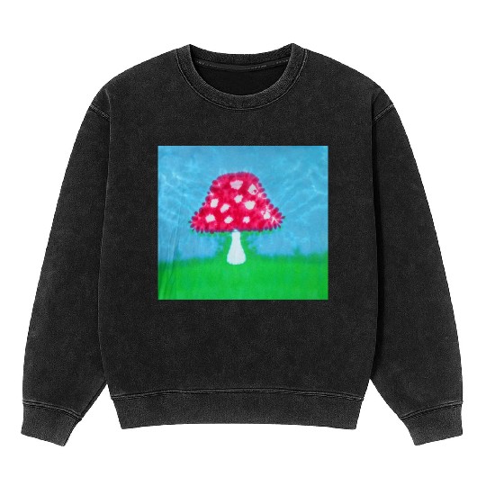 Amanita mushroom Mineral Wash Sweatshirts