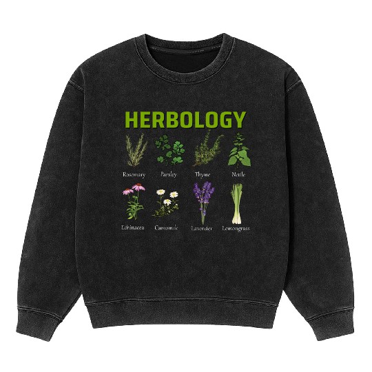 Herbology Herb Garden Mineral Wash Sweatshirts