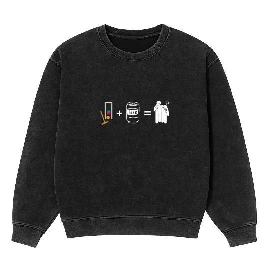 Lawn Game - Golf Croquet Player Mineral Wash Sweatshirts