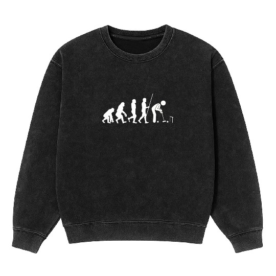 Lawn Game - Golf Croquet Player Mineral Wash Sweatshirts