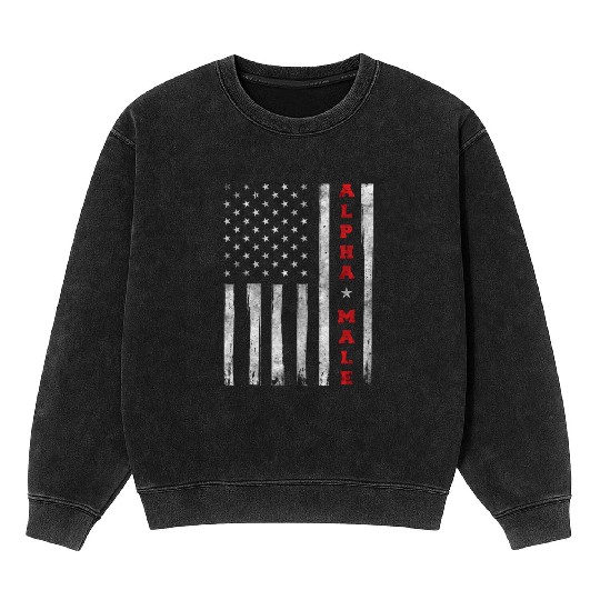 Patriotic American US Flag Mineral Wash Sweatshirts