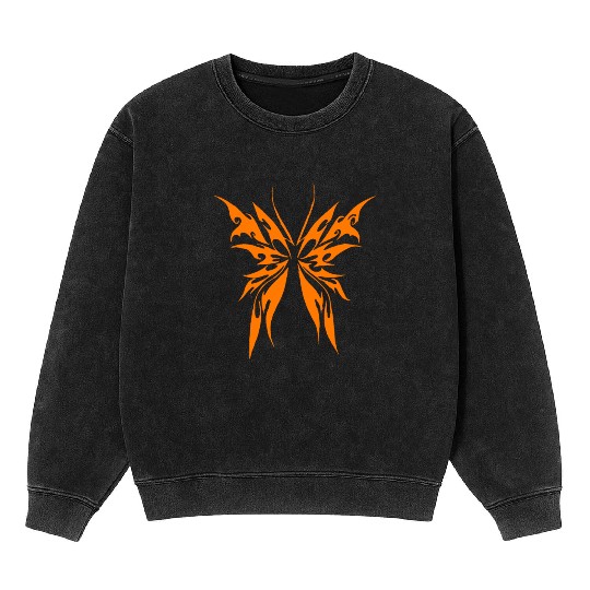 Cool Cyber Butterfly Cybersigilism For A Geometric Mineral Wash Sweatshirts