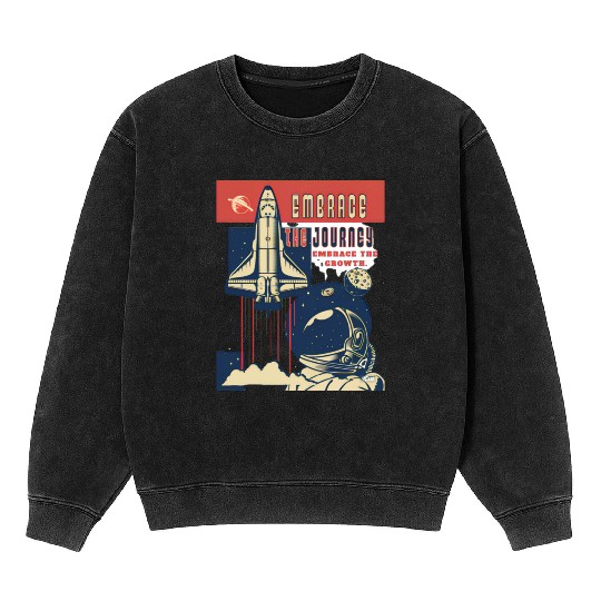 Embrace the journey, embrace the growth Mineral Wash Sweatshirts