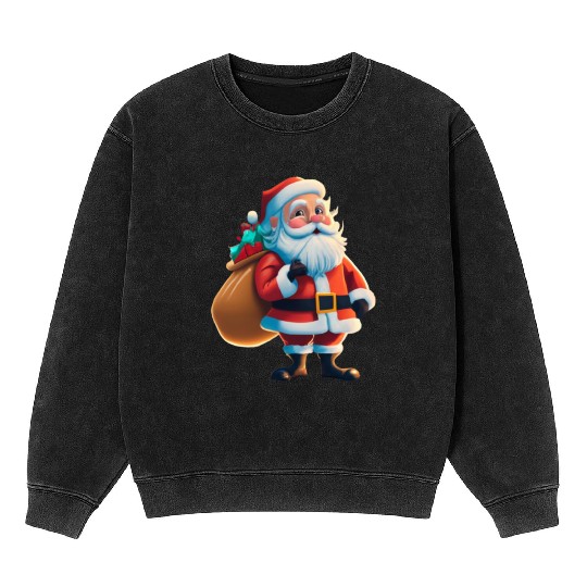 Santa Claus is coming Mineral Wash Sweatshirts