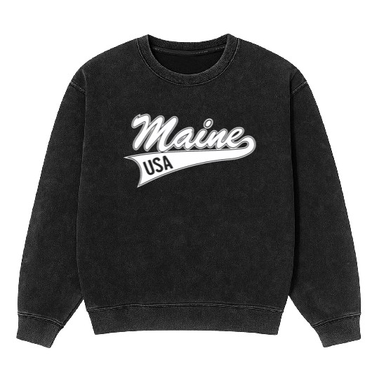 Maine USA Mineral Wash Sweatshirts