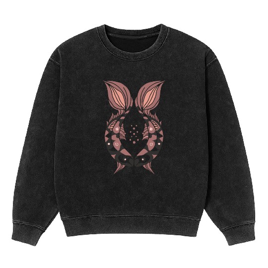 Catfish Design Mineral Wash Sweatshirts