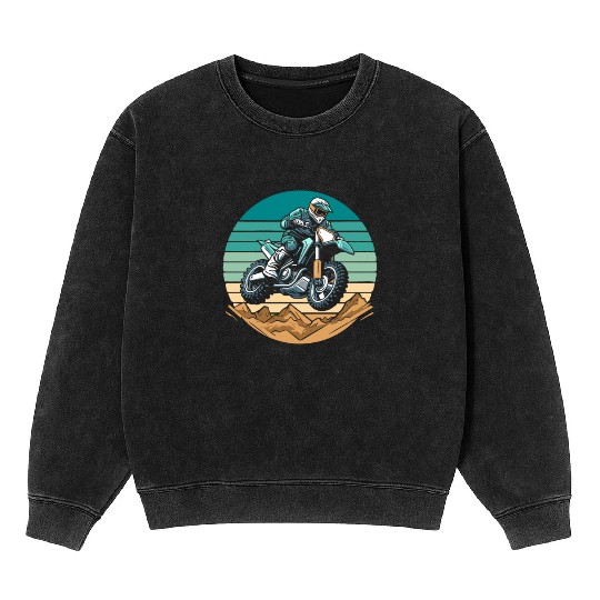 Dirt Bike Mx Motocross Supermoto Mineral Wash Sweatshirts