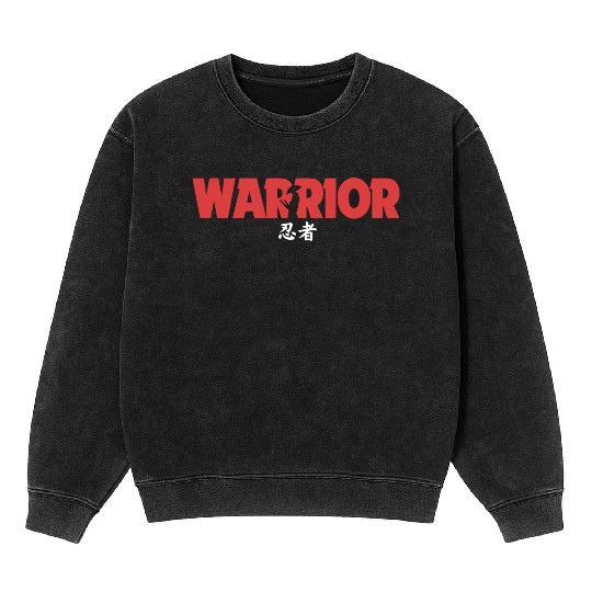 Samurai Warrior Essence Spirit Japan Mineral Wash Sweatshirts