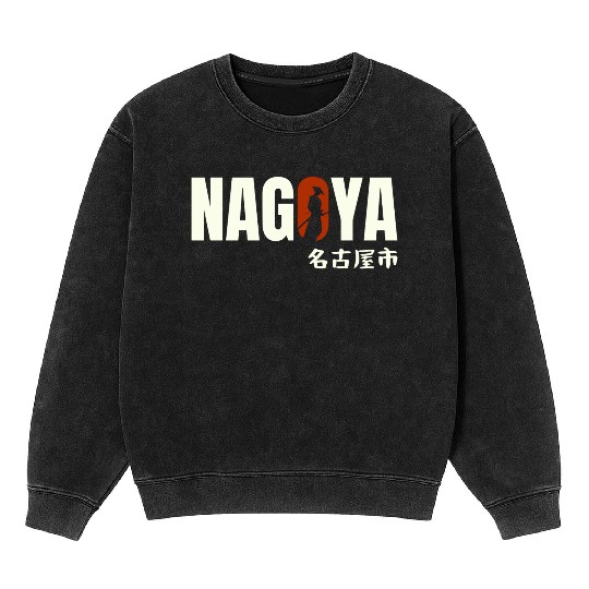 Nagoya Typography Mineral Wash Sweatshirts - Urban Statement