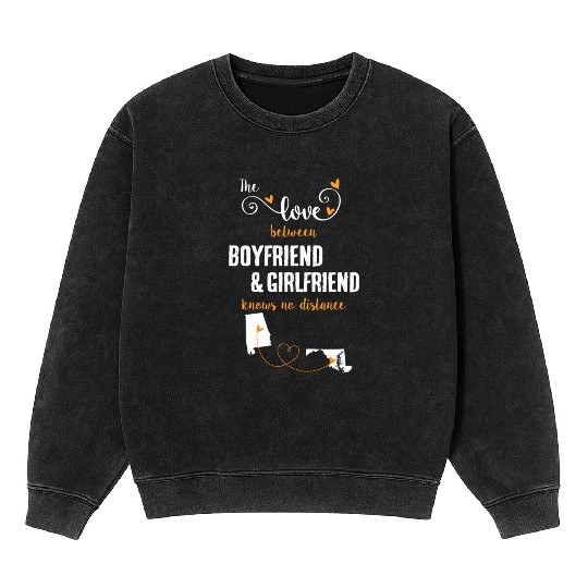 Love Between BF And GF Albm To Maryland Gift Mineral Wash Sweatshirts