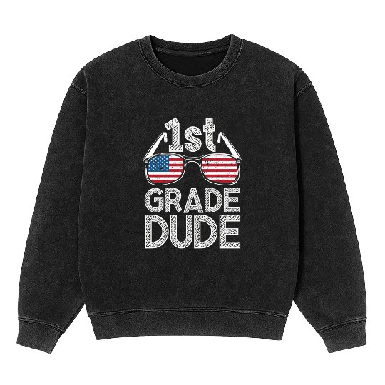 Kindergarten Teacher Funny Student 1st Graduation Mineral Wash Sweatshirts