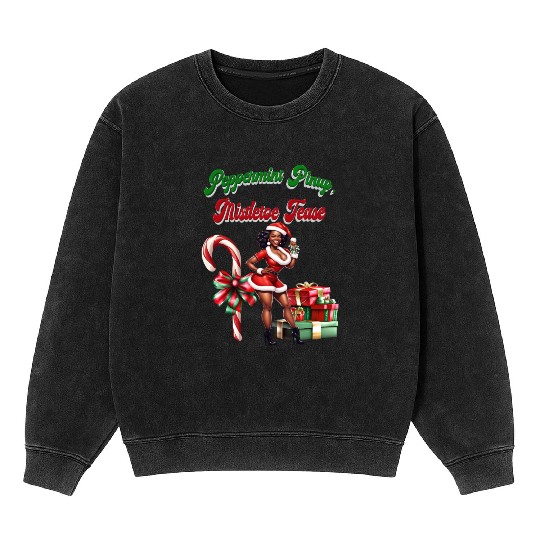 Peppermint Pinup, Mistletoe Tease Mineral Wash Sweatshirts