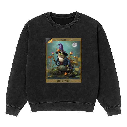 he Wizard Comfort Colors Oversized Mineral Wash Sweatshirts, Frog Ta