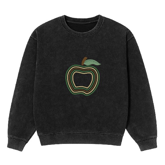 School Mineral Wash Sweatshirts, Camo Apple First Day Of School Mineral Wash Sweatshirts,