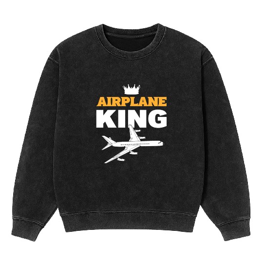 Airplane King Soldiers Or Armed Forces Gift Mineral Wash Sweatshirts