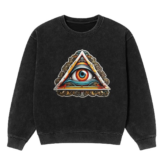 secret society illuminati Mineral Wash Sweatshirts
